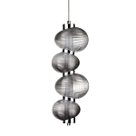 Подвесной светильник с 4-мя рифлеными стеклянными шарами Marcelh Light варинант исполнения - 1 | Loft Concept в Нижнем Новгороде