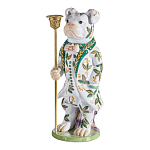 Подсвечник в виде собачки из фарфора с бронзовыми элементами Eden Garden варинант исполнения - 2 | Loft Concept в Нижнем Новгороде