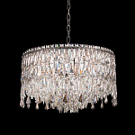 Люстра круглая с хрустальными подвесками на серебряном каркасе Roul Crystal Light варинант исполнения - 2 | Loft Concept в Нижнем Новгороде