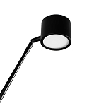 Торшер с изогнутой черной металлической стойкой и цилиндрическим плафоном Davide Groppi варинант исполнения - 4 | Loft Concept в Нижнем Новгороде