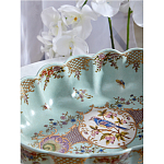 Чаша из голубого фарфора на бронзовых ножках с рисунком цветов и фигурками стрекоз Blue Garden варинант исполнения - 7 | Loft Concept в Нижнем Новгороде