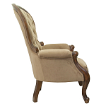 Кресло с мягкой обивкой из светло-коричневого велюра на 4-х деревянных ножках Evelyn Classical Armchair варинант исполнения - 1 | Loft Concept в Нижнем Новгороде