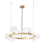 Люстра круглая подвесная с 15-ю прозрачными шарообразными плафонами из стекла Iona chandelier варинант исполнения - 2 | Loft Concept в Нижнем Новгороде