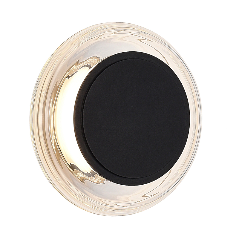 Бра круглое черный/прозрачный Plumpness LED 7 Черный Прозрачное Стекло в Нижнем Новгороде | Loft Concept 