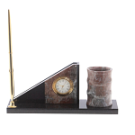 Настольный письменный набор из яшмы с часами Manager Organizer варинант исполнения - 1 | Loft Concept в Нижнем Новгороде