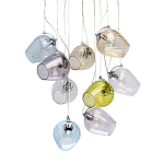 Люстра каскадная с 9-ю разноцветными стеклянными плафонами Kaleido варинант исполнения - 1 | Loft Concept в Нижнем Новгороде