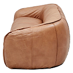 Трехместный диван с кожаной обивкой коричневый Coste Leather Sofa варинант исполнения - 4 | Loft Concept в Нижнем Новгороде