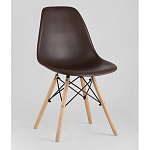 Пластиковый стул на ножках из массива бука Eames Brown варинант исполнения - 1 | Loft Concept в Нижнем Новгороде