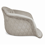 Барный стул со спинкой и мягкой обивкой с ромбами на 4-х деревянных ножках Бежевый Велюр Ava Charm варинант исполнения - 3 | Loft Concept в Нижнем Новгороде