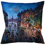 Подушка декоративная Ночной город Impressionism in Art варинант исполнения - 1 | Loft Concept в Нижнем Новгороде