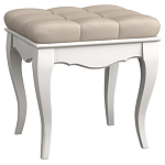 Пуф из массива бука с бежевой обивкой из велюра White Provence варинант исполнения - 1 | Loft Concept в Нижнем Новгороде