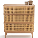 Комод с 3-мя ящиками из плетеного ротанга Ruiz Light Chest of Drawers варинант исполнения - 3 | Loft Concept в Нижнем Новгороде