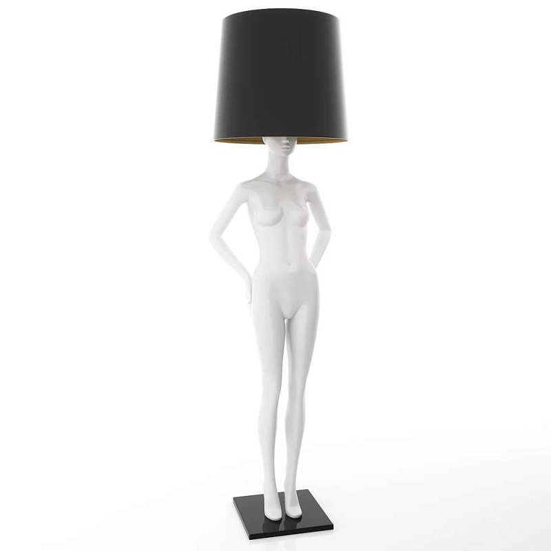 Лампа MANNEQUIN LAMP с абажуром созерцание силуэта  Глянцевый черный Черный матовый Глянцевый белый Белый матовый Серый матовый Золотой Красный в Нижнем Новгороде | Loft Concept 