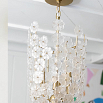 Подвесной светильник декорированный цветами из стекла Lightness of Flowers варинант исполнения - 6 | Loft Concept в Нижнем Новгороде