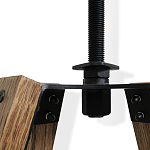 Барный стул со спинкой и мягкой обивкой с ромбами на 4-х деревянных ножках Бежевый Велюр Ava Charm варинант исполнения - 8 | Loft Concept в Нижнем Новгороде