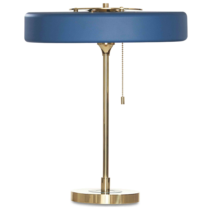 Настольная Bert Frank Revolve Table Lamp Blue Латунь Синий в Нижнем Новгороде | Loft Concept 