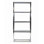 Металлический стеллаж со стеклянными полками Molecule варинант исполнения - 2 | Loft Concept в Нижнем Новгороде