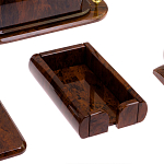 Настольный письменный набор с часами из природного камня обсидиана  Contract Extended варинант исполнения - 5 | Loft Concept в Нижнем Новгороде