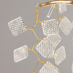 Люстра подвесная золотого цвета с декоративными ветвями и прозрачными рельефными подвесками FAIRYTREE Light варинант исполнения - 10 | Loft Concept в Нижнем Новгороде