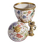 Шкатулка в форме яйца на величественных львах из фарфора с бронзовыми элементами Eden Garden варинант исполнения - 7 | Loft Concept в Нижнем Новгороде