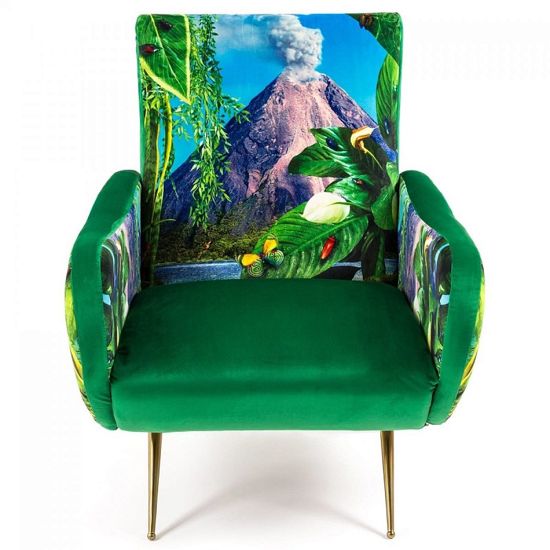 Кресло Seletti Armchair Volcano Бирюзовый Зеленый Латунь в Нижнем Новгороде | Loft Concept 