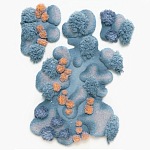 Тканый вручную Большой абстрактный гобелен Frost Forest варинант исполнения - 3 | Loft Concept в Нижнем Новгороде