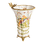 Ваза из фарфора с бронзовой стрекозой  Paradise Dragonfly варинант исполнения - 1 | Loft Concept в Нижнем Новгороде