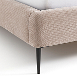 Кровать с обивкой велюр Hazel Velour Beige Bed варинант исполнения - 6 | Loft Concept в Нижнем Новгороде