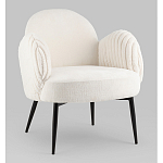 Полукресло Wave Stripes букле белый варинант исполнения - 1 | Loft Concept в Нижнем Новгороде