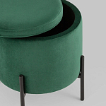 Зеленый пуф на черных ножках SANJAY варинант исполнения - 3 | Loft Concept в Нижнем Новгороде