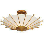 Потолочный светильник в форме конуса с каркасом золотого цвета и тканевым абажуром Inspiration in Light варинант исполнения - 2 | Loft Concept в Нижнем Новгороде