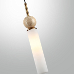 Подвесной светильник с цилиндрическим матовым плафоном и декоративным шаром из камня Orb Essence варинант исполнения - 13 | Loft Concept в Нижнем Новгороде