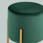 Зеленый пуф на золотистых ножках SANJAY варинант исполнения - 2 | Loft Concept в Нижнем Новгороде