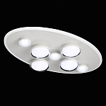 Потолочный светильник овальной формы белого цвета с 7-ю лампами Lunar Pebbles варинант исполнения - 4 | Loft Concept в Нижнем Новгороде