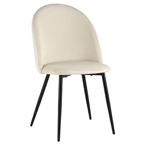 Мягкий стул в бежевом велюре Miruna Chair