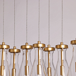 Люстра с 9-ю прозрачными стеклянными плафонами в форме капли Lucid Rain  варинант исполнения - 6 | Loft Concept в Нижнем Новгороде