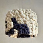 Светильник вязаный из шерсти Черно-белый варинант исполнения - 1 | Loft Concept в Нижнем Новгороде