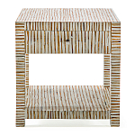 Тумбочка прикроватная Vancouver Bone Inlay Bedside Beige варинант исполнения - 3 | Loft Concept в Нижнем Новгороде