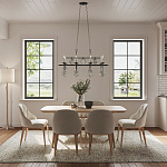 Люстра подвесная с 8-ю лампами и стеклянными круглыми подвесками Currey & Company варинант исполнения - 2 | Loft Concept в Нижнем Новгороде