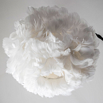 Изогнутый торшер с декором в виде перьев Plumage White Floor Lamp варинант исполнения - 3 | Loft Concept в Нижнем Новгороде