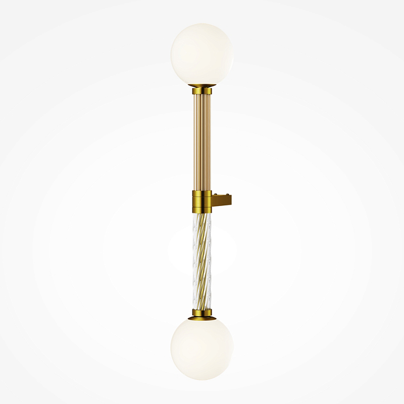 Бра со стеклянными вставками Helios Латунь Прозрачное Стекло в Нижнем Новгороде | Loft Concept 