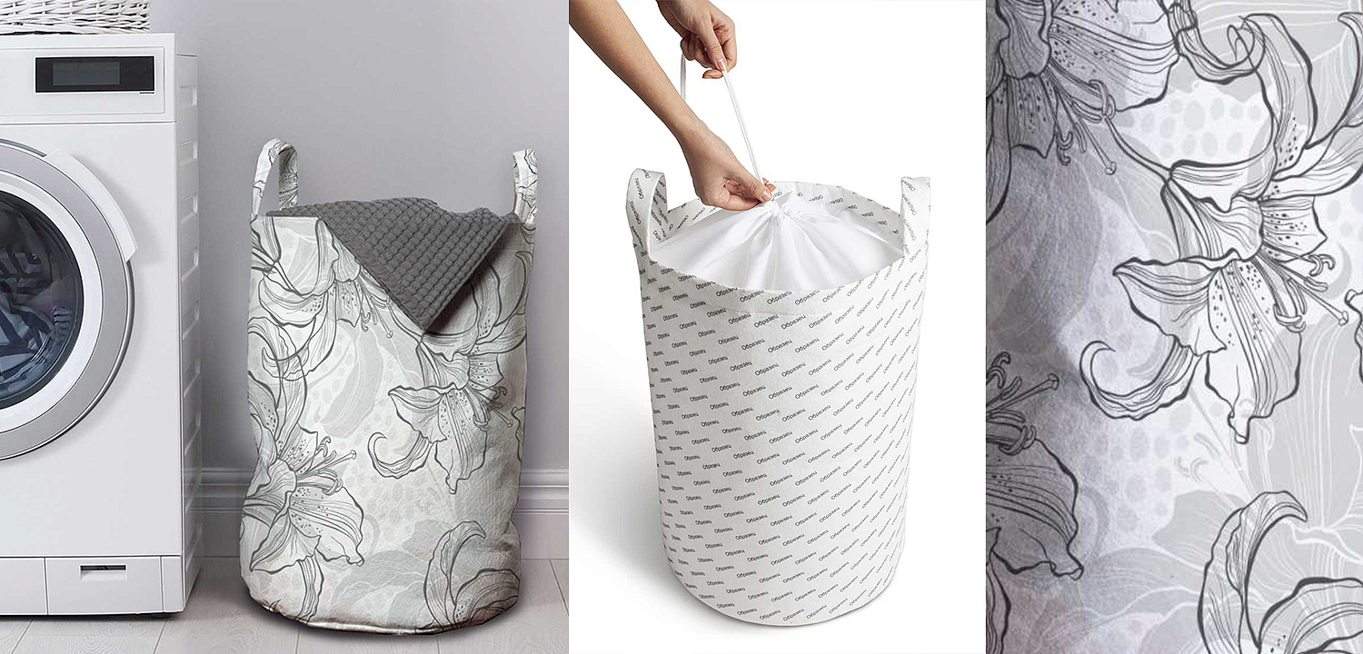 Корзина Black and White Flowers Basket Корзина Black and White Flowers Basket - Loft-Concept в Нижнем Новгороде