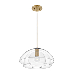 Подвесной светильник с прозрачным двойным стеклянным плафоном в форме купола и внутренней сферой Hinkley варинант исполнения - 10 | Loft Concept в Нижнем Новгороде