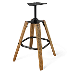 Барный стул со спинкой и подлокотниками на 4-х деревянных ножках Douglas Rhombus Серый Велюр варинант исполнения - 5 | Loft Concept в Нижнем Новгороде