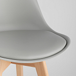 Стул с основой из пластика и мягким сиденьем Arvika Grey варинант исполнения - 7 | Loft Concept в Нижнем Новгороде