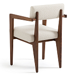 Кресло обеденное Alcove White Boucle из массива ореха варинант исполнения - 4 | Loft Concept в Нижнем Новгороде