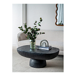 Столик кофейный черного цвета с овальной столешницей и круглым основанием Black Dalmen Table варинант исполнения - 8 | Loft Concept в Нижнем Новгороде