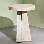 Дизайнерский журнальный стол с круглой каменной столешницей Utezu варинант исполнения - 1 | Loft Concept в Нижнем Новгороде