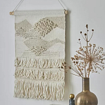 Панно из шерсти и хлопка с узором Beige Calista Serene варинант исполнения - 5 | Loft Concept в Нижнем Новгороде