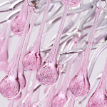 Люстра овальная с розовыми стеклянными подвесками в форме капель FAIRYTREE Light варинант исполнения - 1 | Loft Concept в Нижнем Новгороде